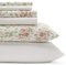 Laura Ashley - Queen-Size-Bettlaken, Baumwoll-Perkal, 6-teiliges Bettwäsche-Set, knackige und Coole Heimdekoration (Marissa Coral, Queen)