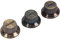 Alnicov 1 Volume 2 Tone Gitarrenknöpfe zum Aufstecken, für Bassgitarre, 5,8 mm große Töpfe Bronzefarbene