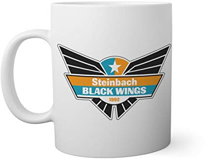 Ice Hockey Team Steinbach Black Wings 1992 Eishockey Weißer Becher Mug 330ml