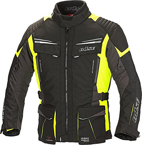 Büse Lago Pro Motorrad Textiljacke, schwarz/gelb, 3XL
