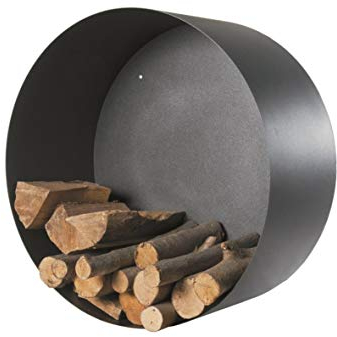 Holzkorb zur Wandbefestigung schwarz