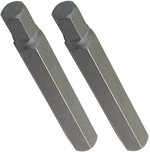 AERZETIX - Juego de 2 Puntas Largas Hexagonal 8mm/Allen 6 lados - L75mm 3/8''(10mm) - para Destornillador/Portapuntas - para Tornillo Allen 6 lados - Ferretería/Herramienta manual - Acero S2 - C45897