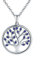 JO WISDOM Collana Albero della vita Argento 925 AAA Zirconia cubica Settembre Birthstone Colore Zaffiro Donna