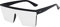 FOURCHEN Quadratische, übergroße Sonnenbrille für Damen und Herren, modisch, flaches Oberteil, großer Rahmen, lila, silber