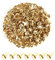 moinkerin 200 Stücke Mini Runde Brads, Musterklammern Metall Gold Brads 8 x 14mm Verwendet für Scrapbooking Papier Briefklammern Basteln Handwerk DIY Kunsthandwerk