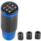 muge racing Schaltknauf, Auto-Schaltknauf, 5-Gang-Schaltknauf, universal, Aluminium, mit 3 Adaptern (blau)