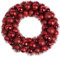 Weihnachtskranz mit 56 roten Kugeln 39 cm Durchmesser Sortiert Original und elegant (rot)