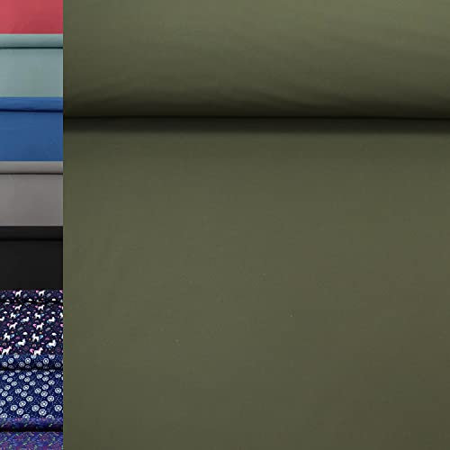 MAGAM-Stoffe Jori Softshell Stoff Kleidung Kinder Oeko-Tex Meterware 50cm (10. Army Grün)