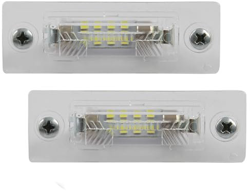 ROBUST 2 Pcs Rear Number Plate Lights Lens Lamp Led Bulb Left Right for Skoda Superb Volkswagen Caddy Mk3 Mk4 Jetta MK3 Passat Transporter T5 T6 3B5943021D 3B5943021B