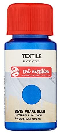 Talens Art Creation Textile Farbe - Perlblau 50 ml - Stoffmalfarbe für helle Stoffe 50% Baumwolle - Upcycling Kleidung & Heimtextilien