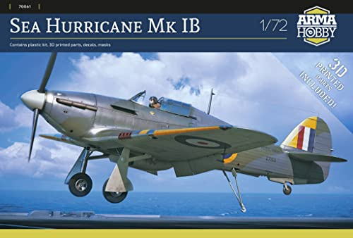 Arma Hobby Assembly Model kit Made from Plastic Sea Hurricane Mk Ib (70061) in Scale 1/72