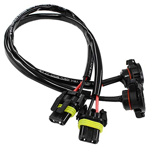 YUNPINGCAR Wrangler JK Nebelscheinwerfer-Kabelbaum-Set 5202 H16 bis 9006 9005 HB3 Kabelbaum-Set für Scheinwerfer, Nebelscheinwerfer, Nachrüstarbeiten, 2 Stück