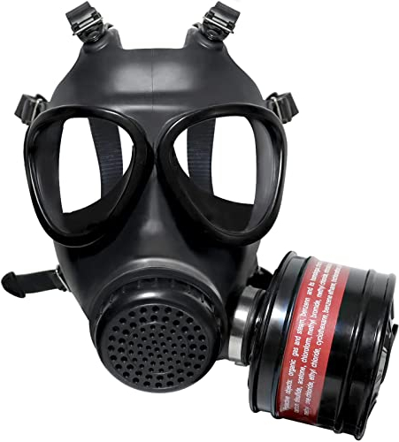 LAMANICE Vollgesichts-Atemschutzmaske mit 40 mm Aktivkohlefilter, Gas-Atemschutzmaske für organischen Dampf, Chemikalien, Schweißen, Anti-Staub, Malerei, Epoxidharz