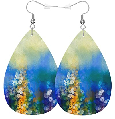 Efeu Blätter Nationalflaggen Mode Kunstleder Ohrringe Amerikanische Flagge Britische Flagge Hochzeit Teardrop Ohrringe Schmuck Für Frauen Mädchen Braut