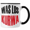Trendation - Lustige Tasse Spruch Was Los Kurwa Polen Polnisches Geschenk (Schwarz)