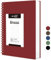 RETTACY A4 Notebook, Notepad, Wirebound Spiral Notebooks 300 pages/150 Sheets for Writing,100gsm College-Ruled Paper, Retro PVC Cover, for Women Men Work Office School,21.5 x 27.9cm - Wine Red