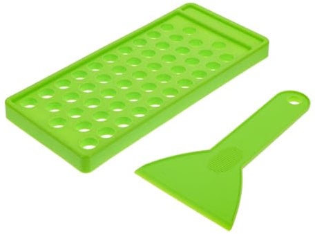 Beatifufu Lip Balm Crafting Kit Lip Balm Filling Tray and Spatula Set 50-Cavity Mold for Diy Lipstick Making