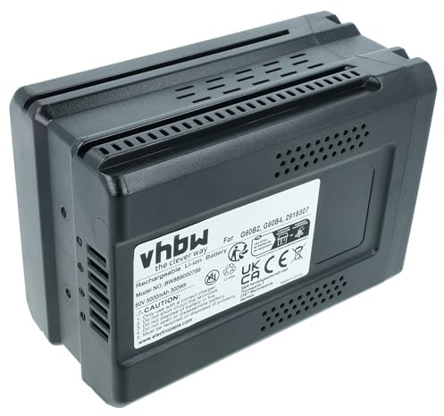 vhbw Akku kompatibel mit Greenworks 60V Serie Rasenmäher Akku-Gartengerät (5Ah, 60V Li-Ion)