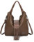 QUEEN HELENA Taschen mit Fransen Weiche Tasche Tasche mit Abnehmbarem Schultergurt für Damen M9017 Khaki