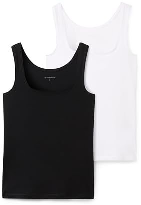 Tom Tailor Damen Basic Top im Doppelpack
