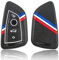 Juttzzei Protection Coque clé de Voiture B-mw, pour Coque de clé en Silicone B-mw 1 2 3 5 6 7 Série Active Tourer F21 F45 F46 X1 F48 X3 X4 X5 X6 F15 F85 F16, Housse de Clé B-mw 1 Série-4 boutons(Noir)