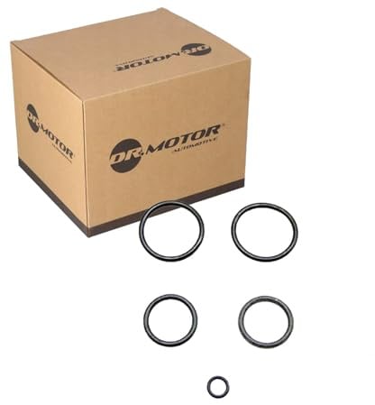 DR.MOTOR AUTOMOTIVE DRM01458S Dichtungssatz Ölkühler Kompatibel mit VW Touareg 7LA, 7L6, 7L7 077198405