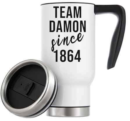 Team Damon Since 1864 Thermal Travel Coffee Mug 480ml White