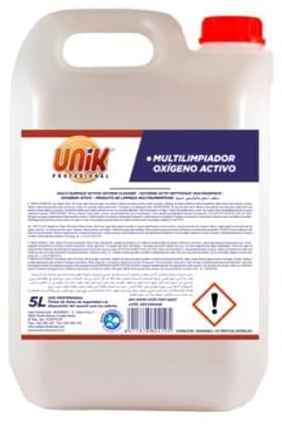 Limpiador con Oxigeno activo multisuperficies UNIK botella 5 Lt. Caja con 2 uds