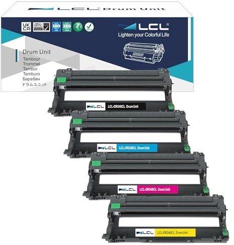 LCL Kompatible Drum DR-248 DR248 DR248CL DR-248CL Drum (4PK Trommeleinheit) Ersatz für Brother DCP-L3520CDW,DCP-L3520CDWE,HL-L8230CDW,MFC-L3740CDW,HL-L3220CW,MFC-L8390CDW,DCP-L3555CDW,MFC-L3760CDW