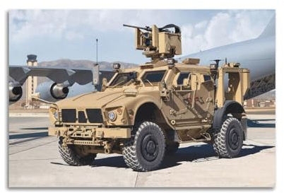 Poster mit Militärfahrzeug, M1024A1, M-ATV MRAP, All-Terrain-Fahrzeug, dekoratives Gemälde, Leinwand, Wandposter und Kunstdruck, moderne Familienschlafzimmer-Dekoration, Poster, 50 x 75 cm