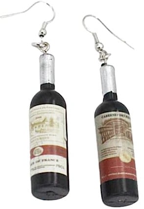 Women Girls Funny Dangle Drop Earrings Creative Party Wine Bottle Earrings Pendant Jewelry Charms s for Party
