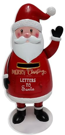 Babbo Natale Porta Lettere in Latta Decorazione Natalizia h 36 cm