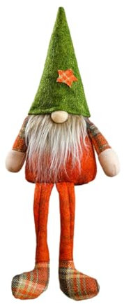 Huamengyuan Deko Wichtel Geschenke Gesichtslose Puppe Plüsch Erntedankfest Zwerge Figuren Herbst Deko Wichtel Figuren Frühlingdeko Bauernhaus Decorations Zubehör für Home Küche Plüschpuppe grün