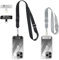 OLEPHY Handykette Universal 2 Packs, Einstellbar Lanyard Handy Umhängeband kompatibel mit meisten Smartphone, Handytasche zum Umhängen, 2× Schlüsselband und 2× Universelles Pad, (Schwarz+Grau)