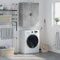 Iiaky Mobile a Parete Grigio Cemento 69,5x34x90 cm-Armadietto Bagno Sospeso da Parete Armadio Mobiletto Salvaspazio Mobile da Cucina Camera da Letto Lavatrice