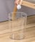 IPEA Corbeille à papier en plastique transparent – 22 x 19 cm – Design minimal et élégant – Panier de recyclage pour bureau, maison, chambre – poubelle pour bureau, table