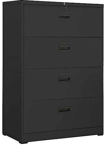 Schränke & Aufbewahrungs-Aktenschränke Aktenschrank Anthrazit 90x46x134 cm Stahl