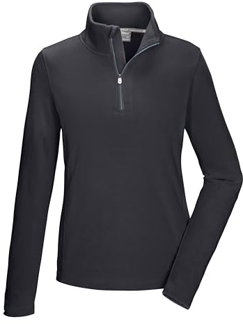 Killtec Damen Fleeceshirt mit Stehkragen und Reißverschluss KSW 101 WMN FLC SHRT, schwarz blau, 36, 40880-000