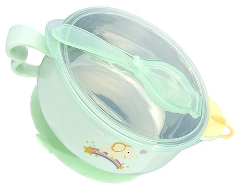ibasenice 3 Sets Babygeschirr Becher Spill Babyfütterung Trainingsschüssel Tablett Töpfe Löffel Futterspender Entwöhnungsschüsseln Schüsseln Und Teller Für Kleinkinder Schüssel