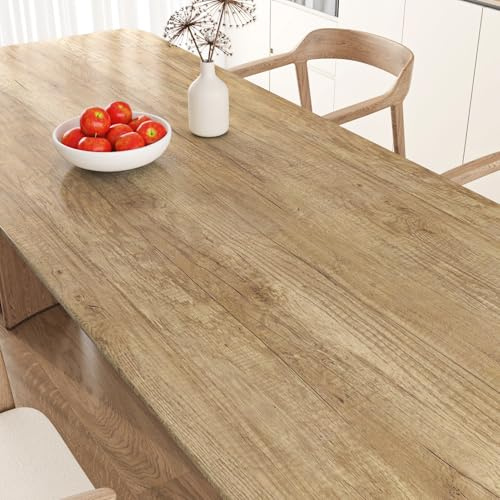 Livelynine Wood Vinyl Wrap for Kitchen Cupboards Bathroom Cabinets 40CMx5M Worktop Vinyl Covering Natural Oak Contact Paper Self Adhesive for Furniture Peel and Stick Wallpaper Living Room Hallway