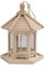 Mangeoire à Oiseaux Suspendue, 8x8x10 Pavillon en Forme de pavillon en Bois inachevé des Oiseaux Sauvages avec des mangeoires Sauvages en Corde Suspendue, en métro, pour Les Petits, fournitu