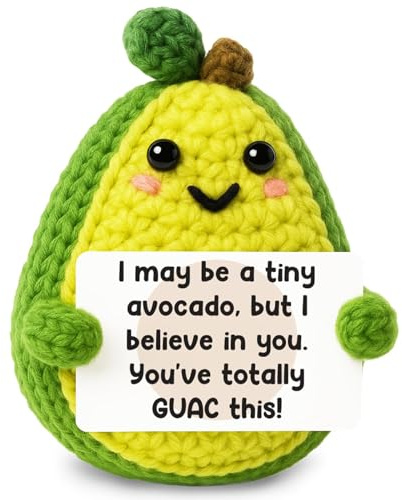 Dermalyx Positiv Avocado Emotionelle Aufmunterung Unterstützung Häkeln Mini Handgefertigt Herbst Thanksgiving Deko Weihnachten Geburtstag Geschenke Frauen Männer