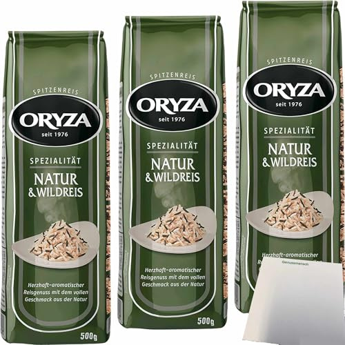 usy Bundle für Oryza Natur und Wildreis 3er Pack (3x500g Packung) + usy Block