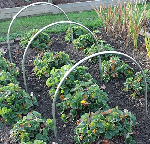 19mm Aluminium High Top Garden Allotment Raised Bed Hoops - Extra Height (Small Hoops - Pack of 10)