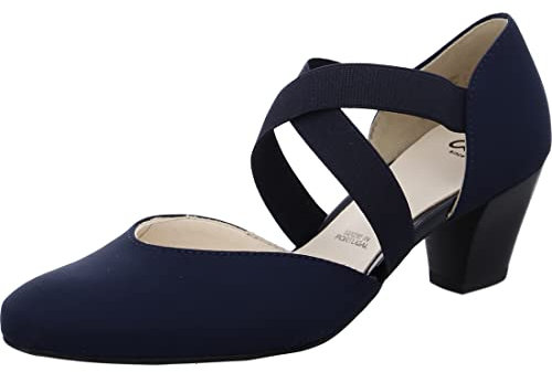 ara Femme Toulouse 1233439 Escarpins Bride Cheville, Bleu (Blau 62), 41.5 EU