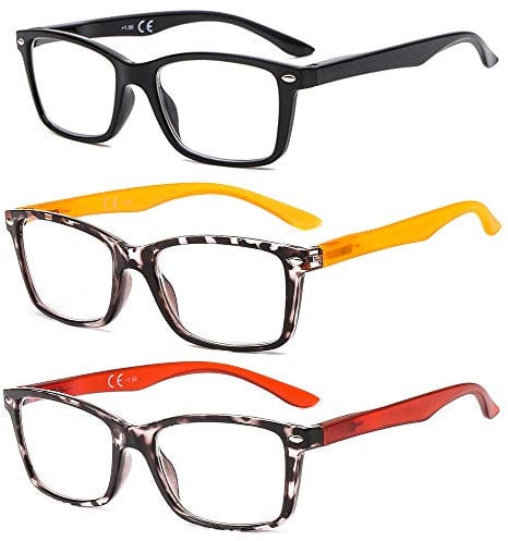 Suertree Feder Scharnier (3 Pack) Lesebrillen Sehhilfe Augenoptik Brille Lesehilfe für Damen Herren 2.0X BM152