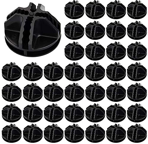 MaYuLa 40pcs Verbindungsstücke für Steckregalsystem Kunststoff Plastikverbindungsstück für DIY Steckregalsystem Rund Verbinder Steckregal Schwarz Kunststoffstecker für Regale Lagerregale