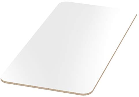 AUPROTEC Tischplatte 18mm weiß 600 mm x 400 mm rechteckige Multiplexplatte melaminbeschichtet von 40cm-200cm auswählbar Ecken Radius 100mm Birken-Sperrholzplatten Auswahl: 60x40 cm