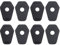 4-teilige Motorrad Blinker Anzeige Abdeckungen Adapterplatten Schwarz für Vorder und Rückseite Kompatibel mit Suzuki SXR600 750 1000 SV650 1000 DL650