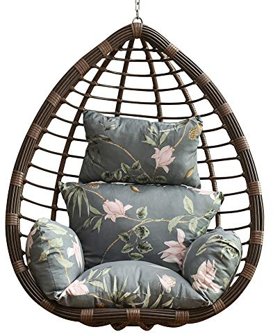 DAIHAN Sitzkissen Hängesessel Zum Aufhängen, Indoor Und Outdoor, Weichem Kissen Polster Mit Kopfstütze, Hängekorb Hängestuhl Hängestuhl Sitzauflage,2,66x45cm